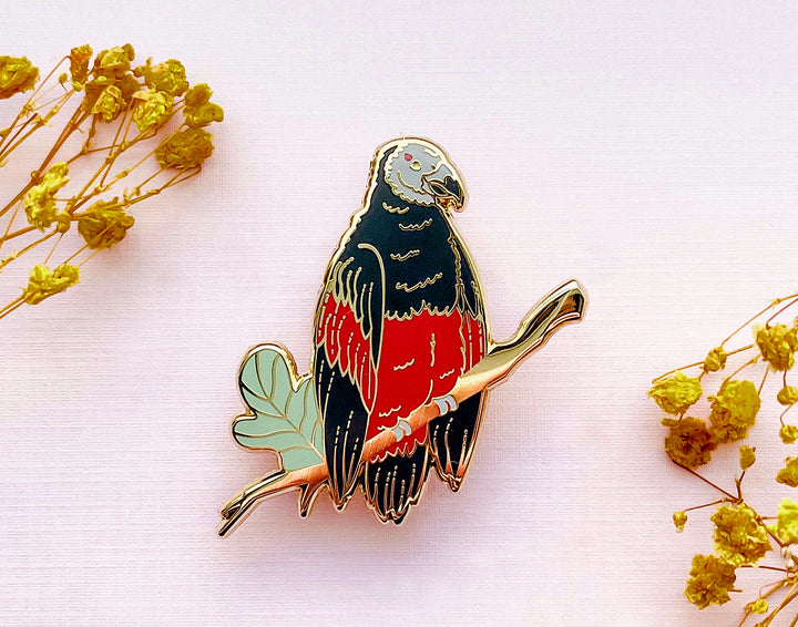 Dracula Parrot Enamel Pin