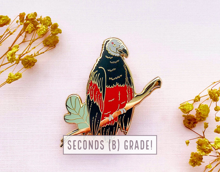 Dracula Parrot Enamel Pin (Seconds)