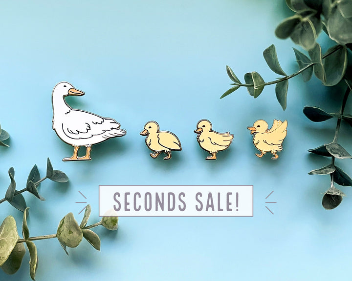 Mother Duck and Ducklings Pin Set (Seconds)