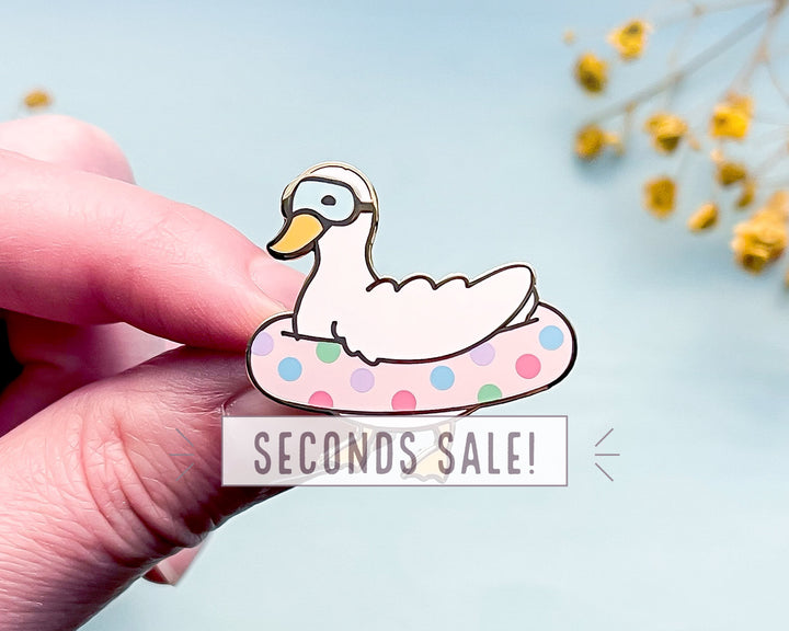 Duck Swimmer Enamel Pin (Seconds)