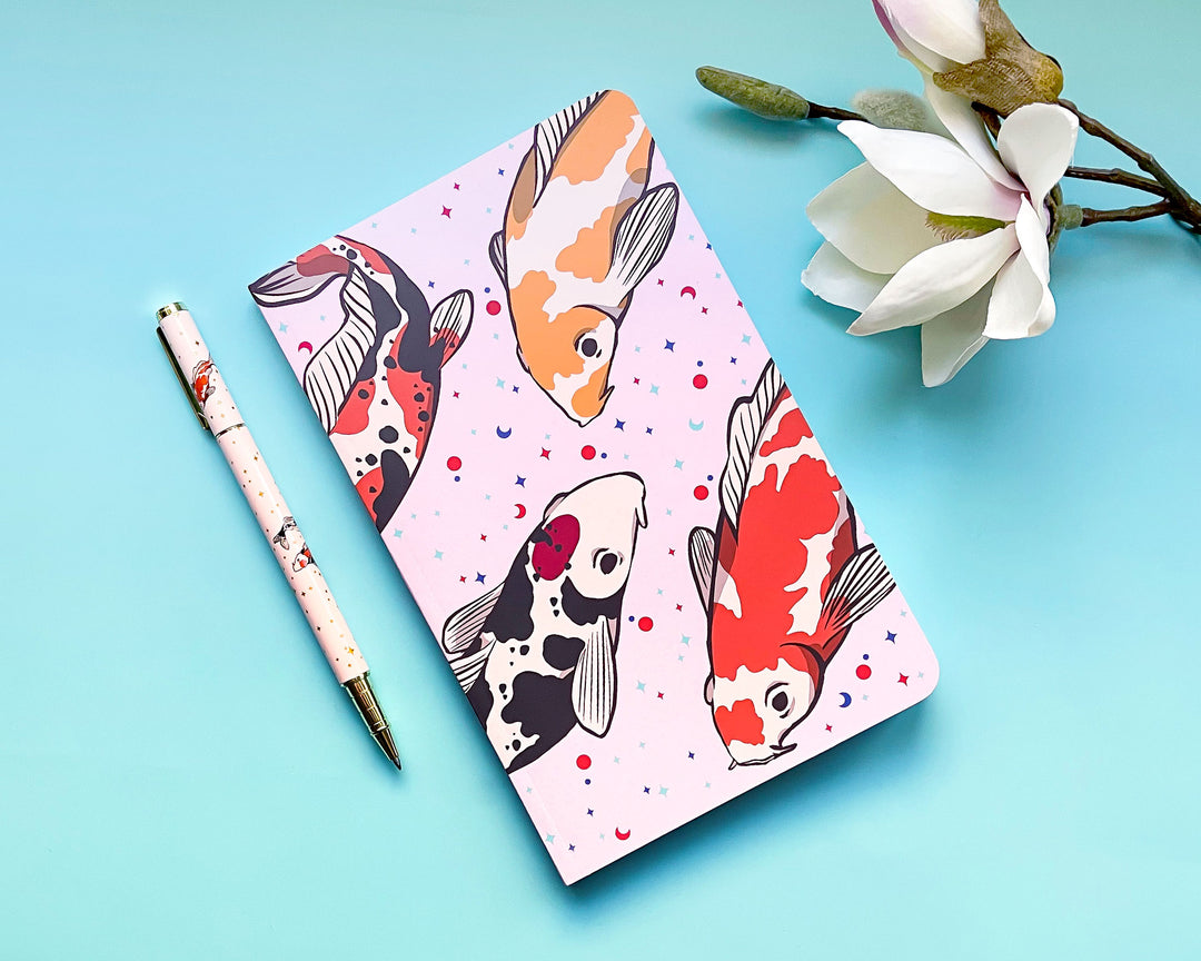Starry Koi Dotted Grid Notebook