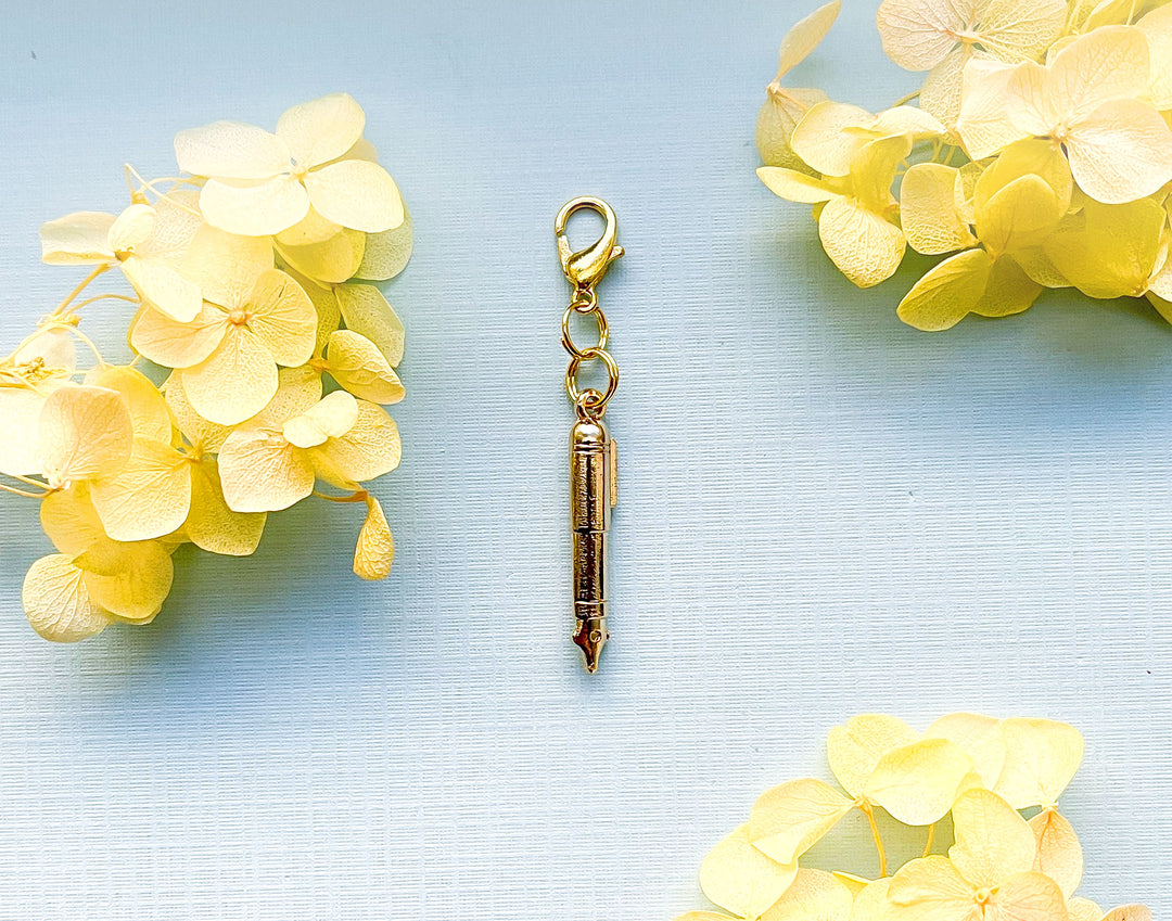 Fountain Pen Metal Glasses Charm