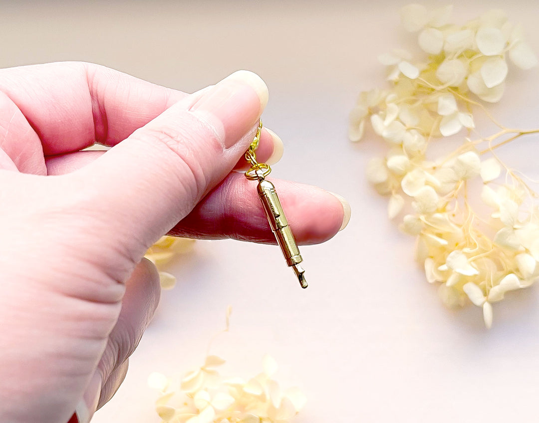 Fountain Pen Metal Glasses Charm