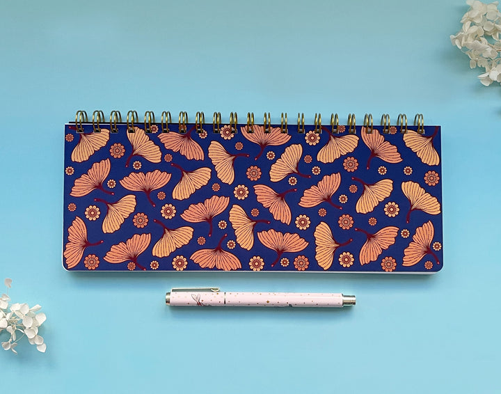 Ginkgo Leaves and Flowers Weekly Planner