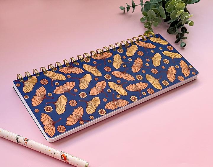 Ginkgo Leaves and Flowers Weekly Planner