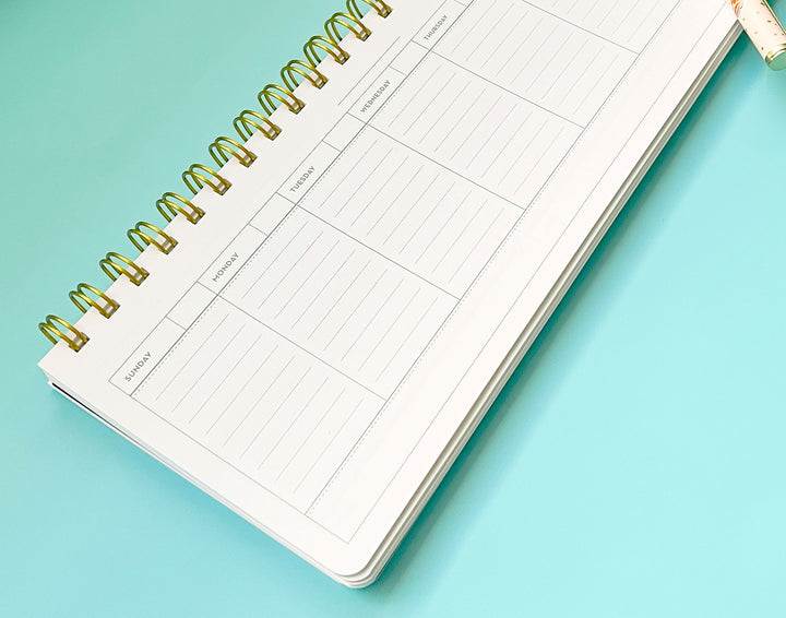 Ginkgo Leaves and Flowers Weekly Planner