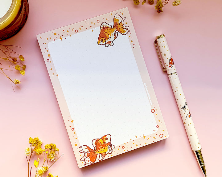 Starry Goldfish Dotted Grid Notepad