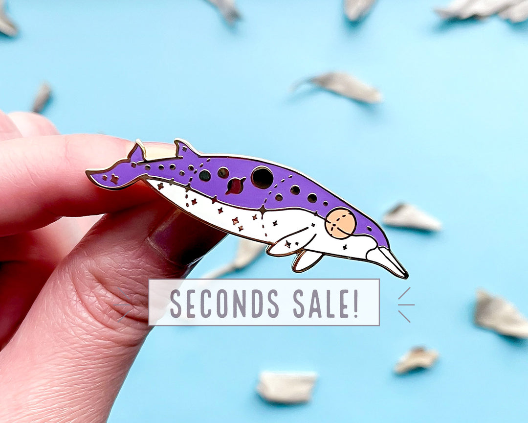 Gray's Beaked Whale Enamel Pin (Seconds)