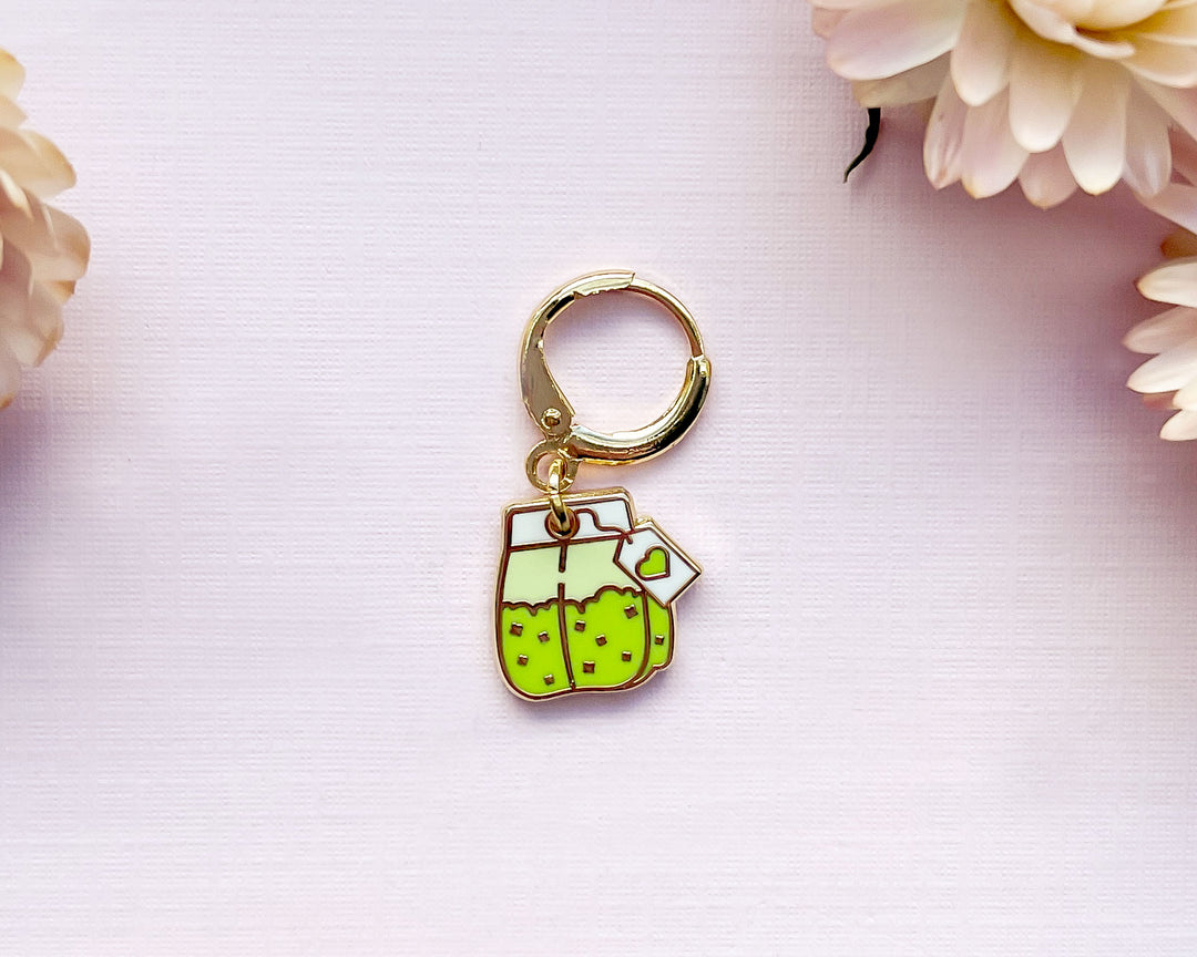 Green Teabag Charm