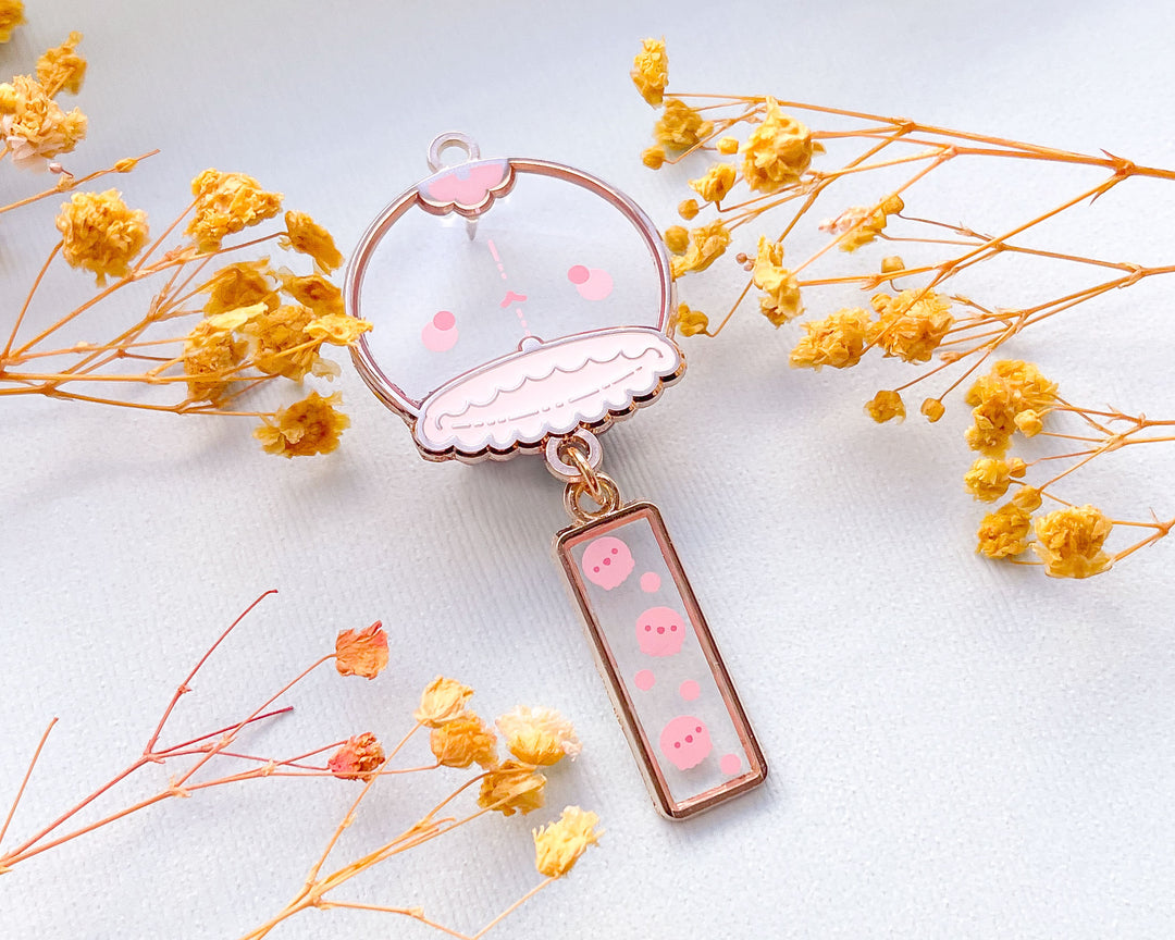Jellyfish Wind Chime Transparent Enamel Pin  (Seconds)