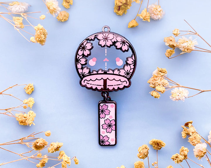 Jellyfish Wind Chime Transparent Enamel Pin