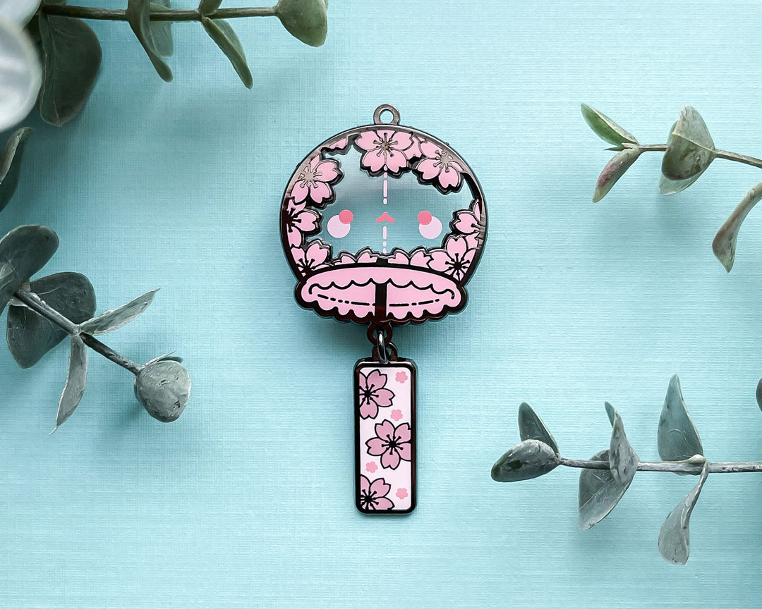 Jellyfish Wind Chime Transparent Enamel Pin