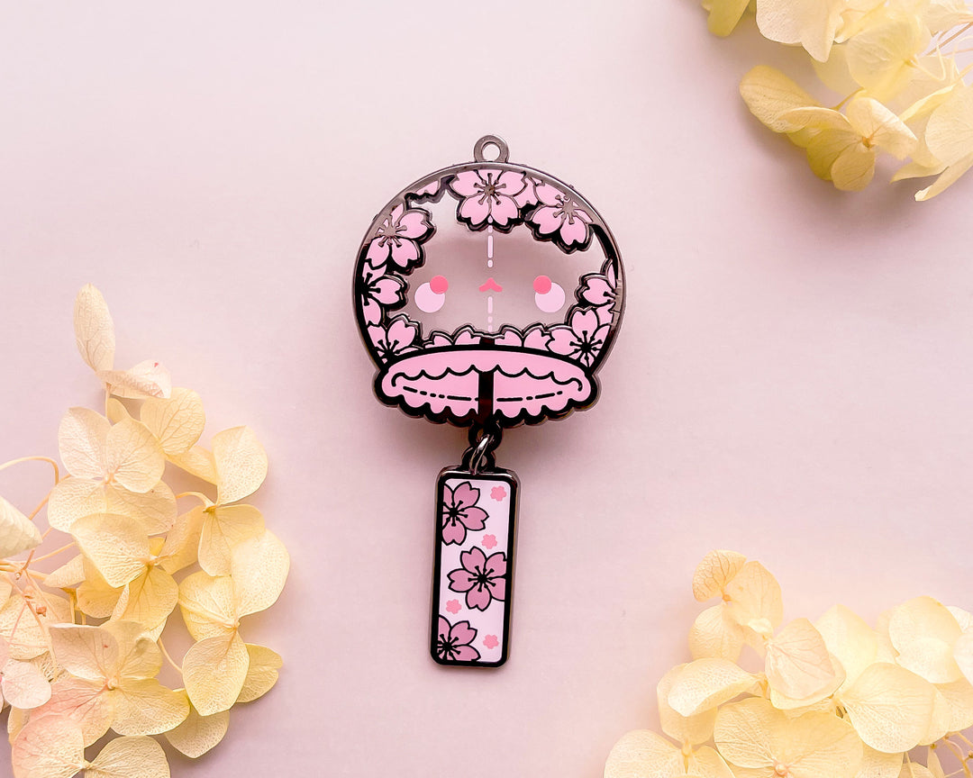 Jellyfish Wind Chime Transparent Enamel Pin