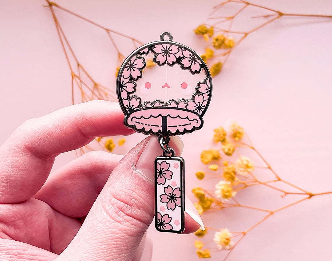 Jellyfish Wind Chime Transparent Enamel Pin