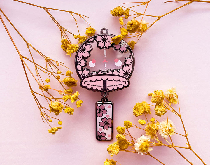 Jellyfish Wind Chime Transparent Enamel Pin