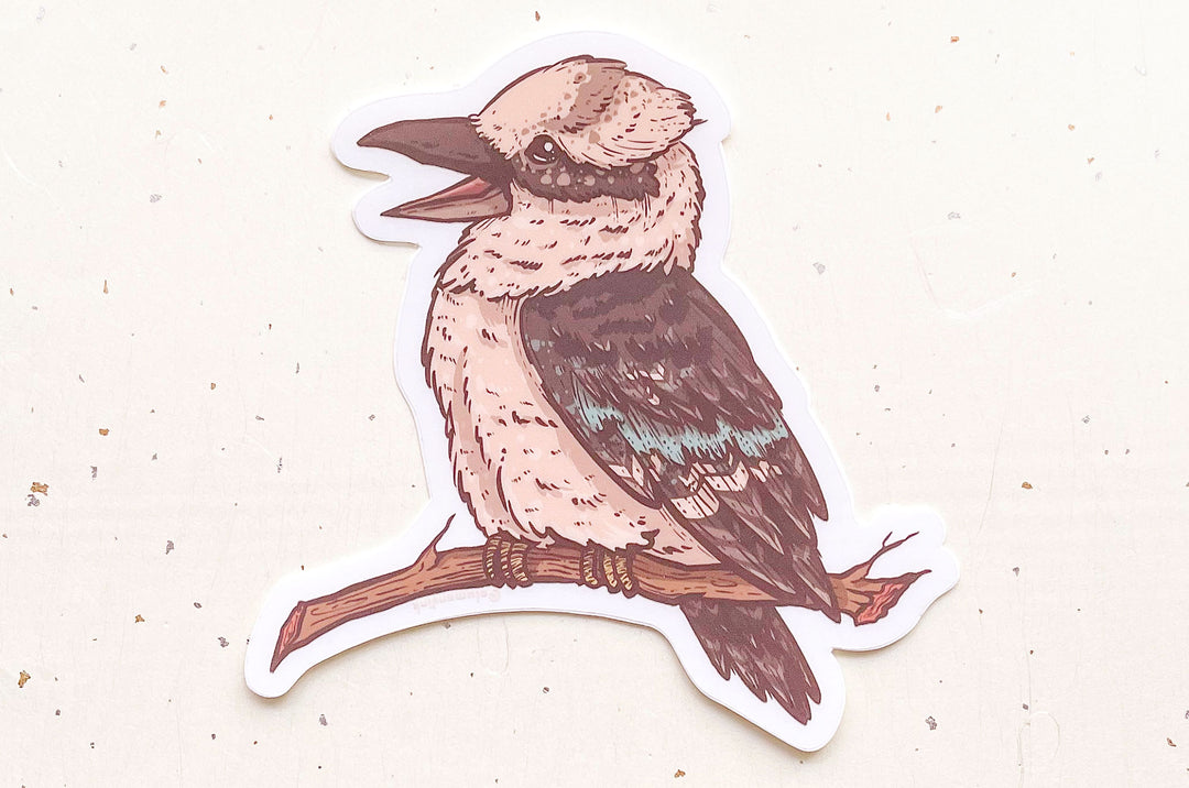 Kookaburra Clear Vinyl Sticker