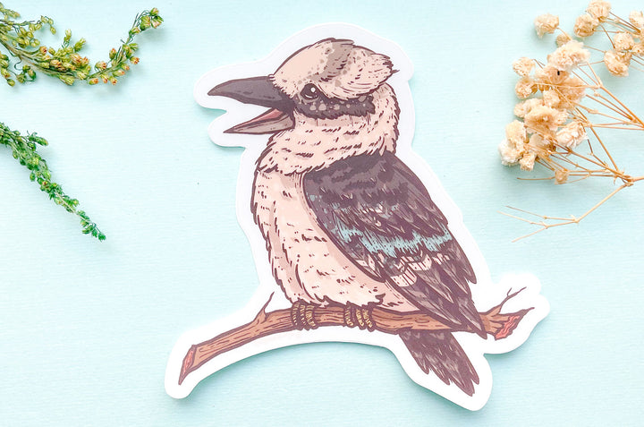 Kookaburra Clear Vinyl Sticker