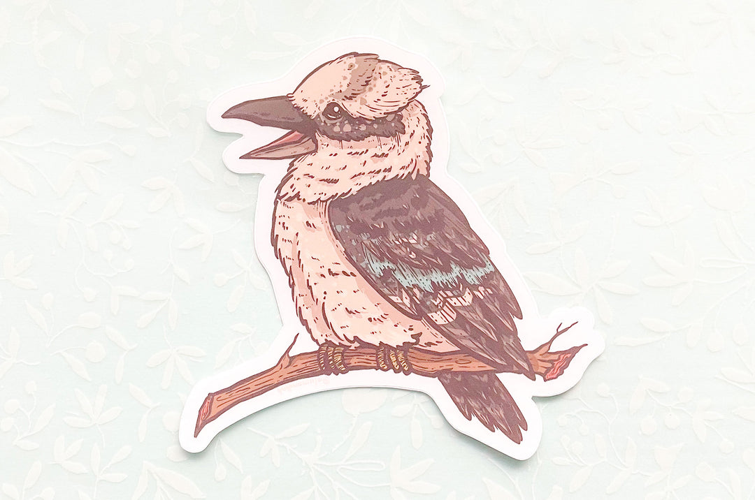 Kookaburra Clear Vinyl Sticker