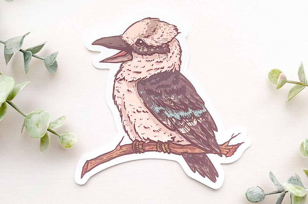 Kookaburra Clear Vinyl Sticker