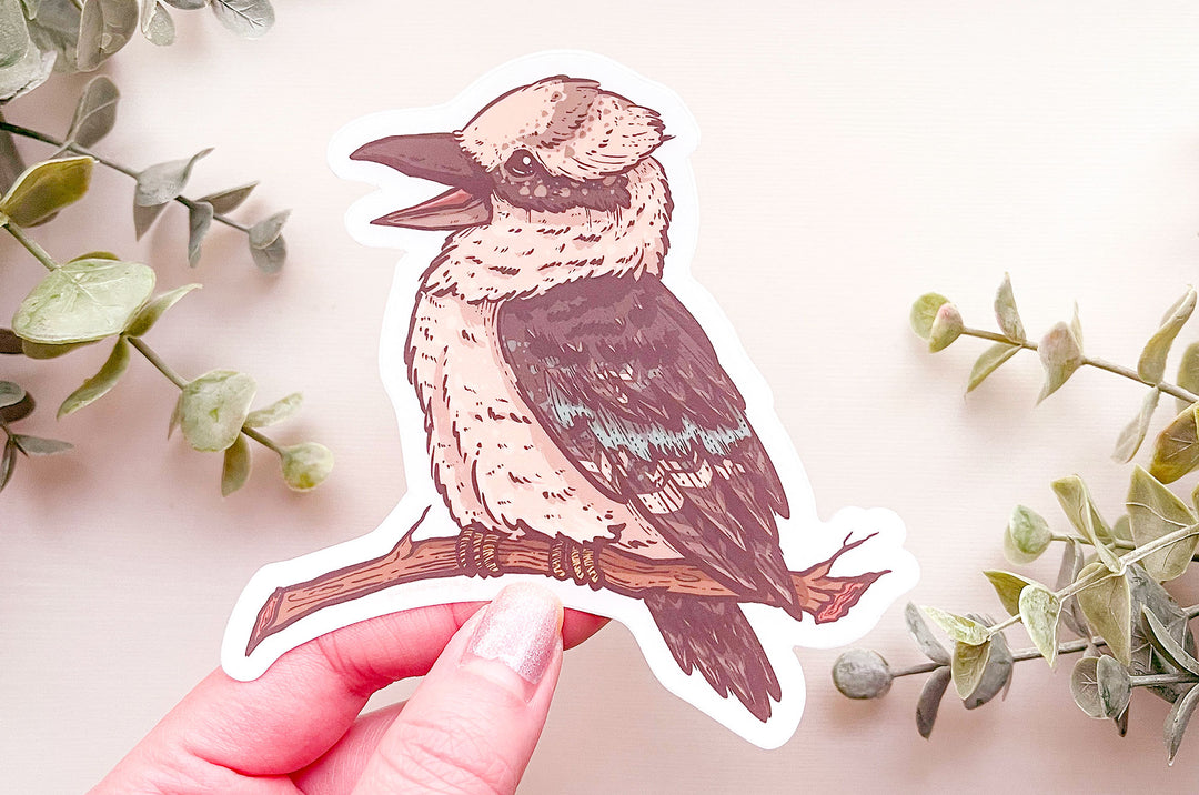 Kookaburra Clear Vinyl Sticker