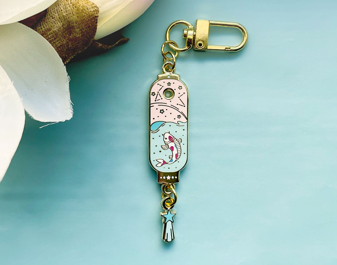 Starry Koi Lantern Keychain Charm