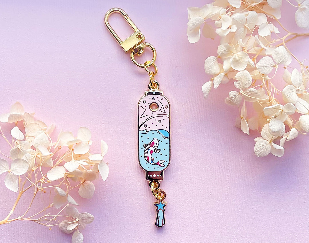 Starry Koi Lantern Keychain Charm