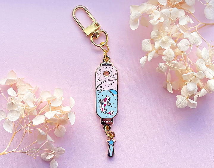 Starry Koi Lantern Keychain Charm