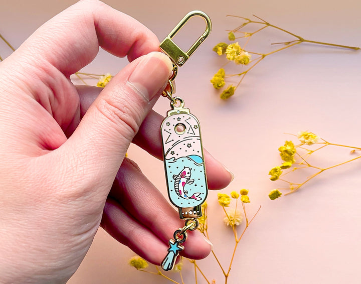 Starry Koi Lantern Keychain Charm