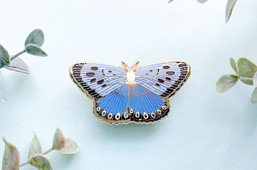 Large Blue Butterfly (Phengaris arion) Enamel Pin