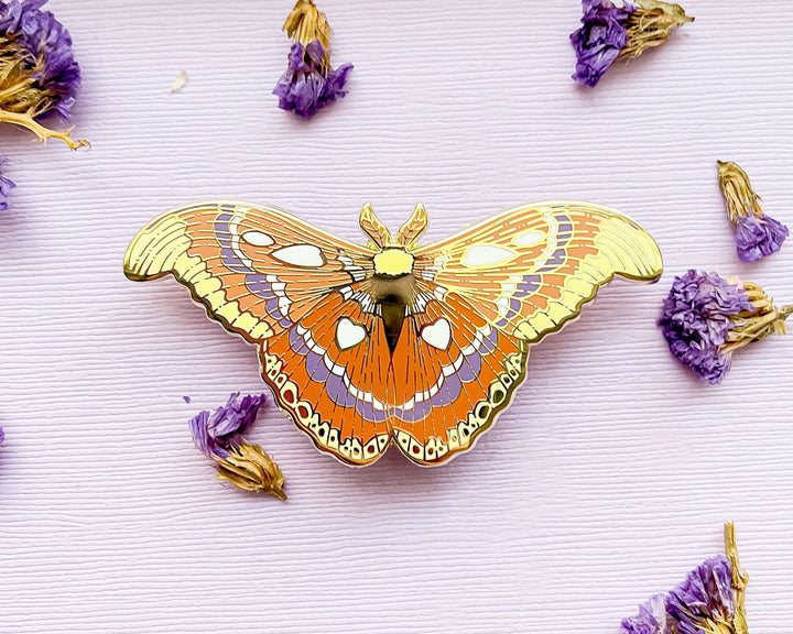 Atlas Moth (Attacus atlas) Enamel Pin