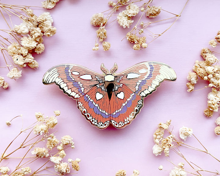 Atlas Moth (Attacus atlas) Enamel Pin