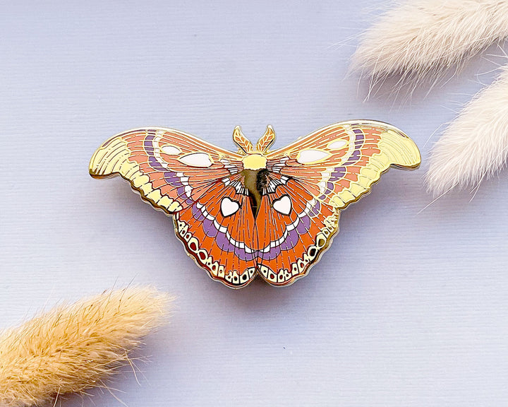 Atlas Moth (Attacus atlas) Enamel Pin