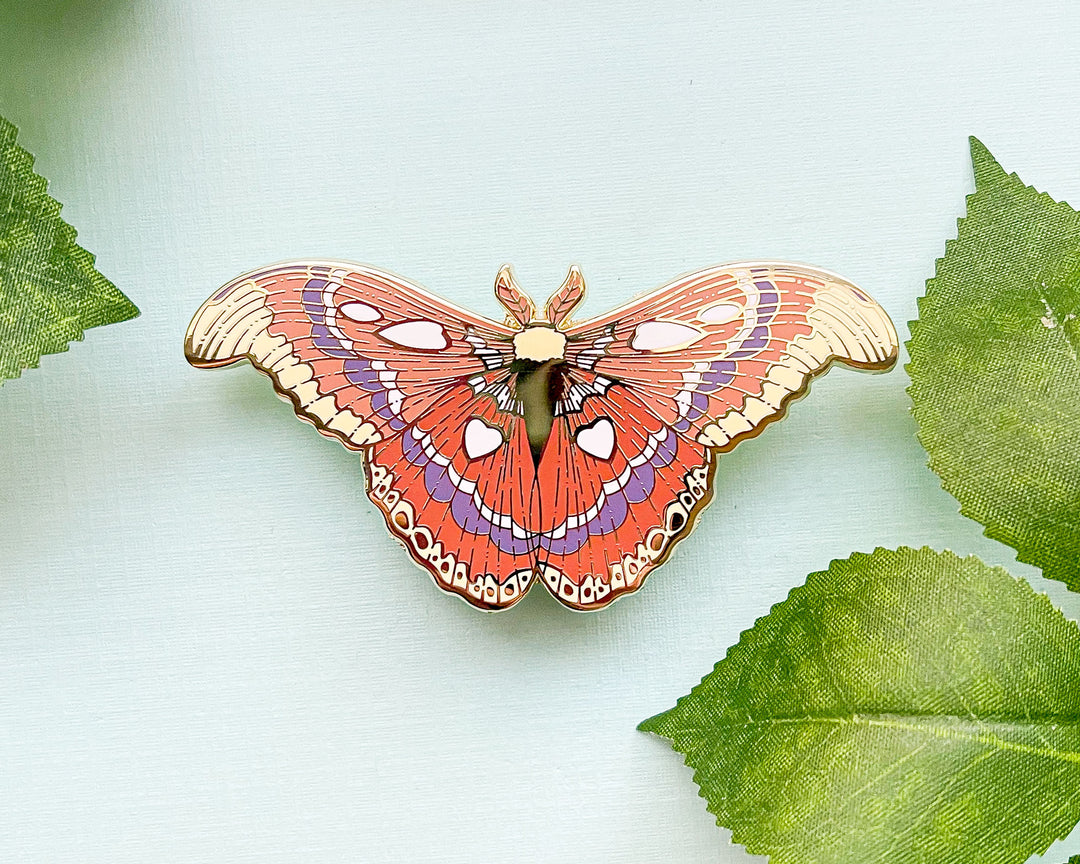 Atlas Moth (Attacus atlas) Enamel Pin