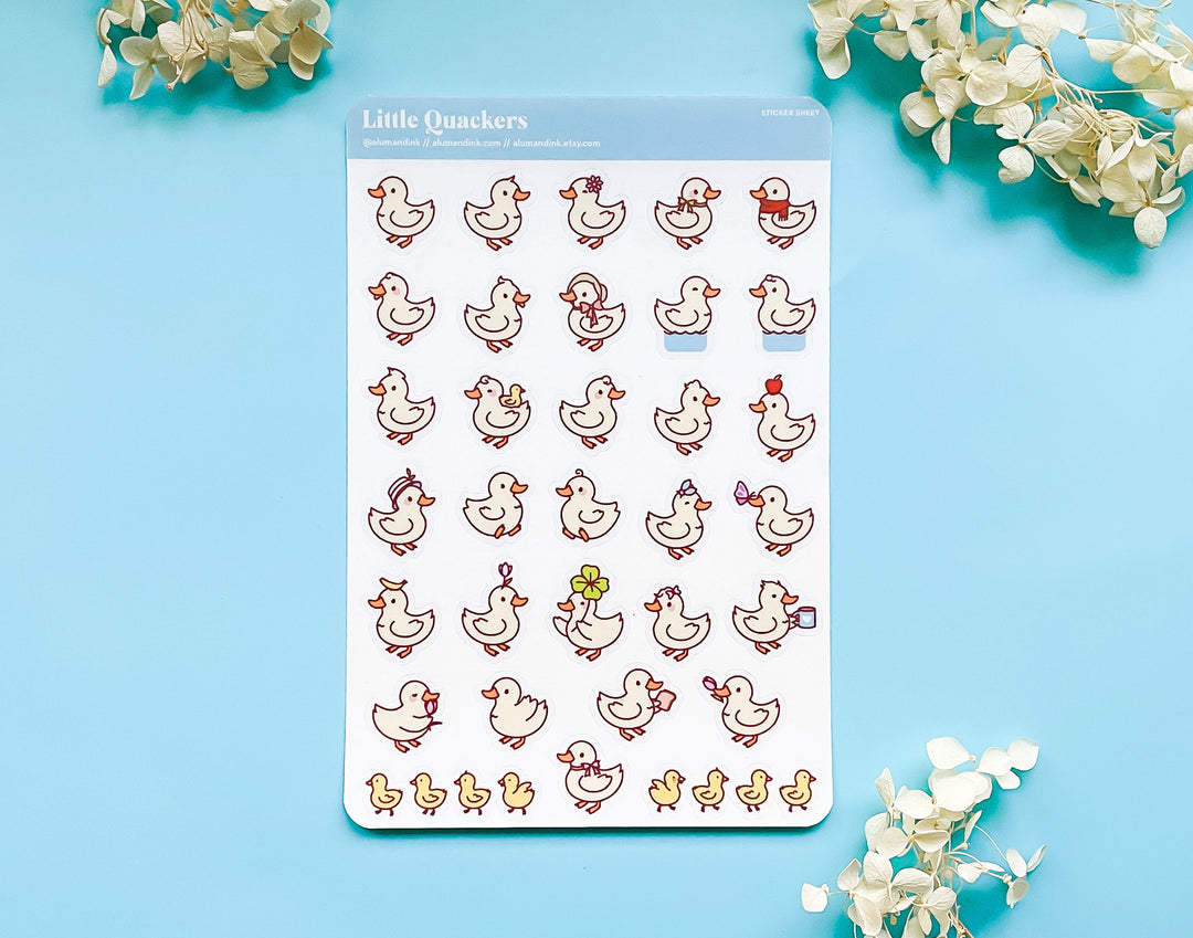 Little Quackers Clear Vinyl Sticker Sheet