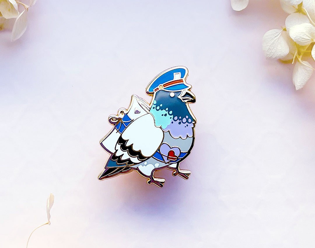 Love Letter Messenger Pigeon Enamel Pin
