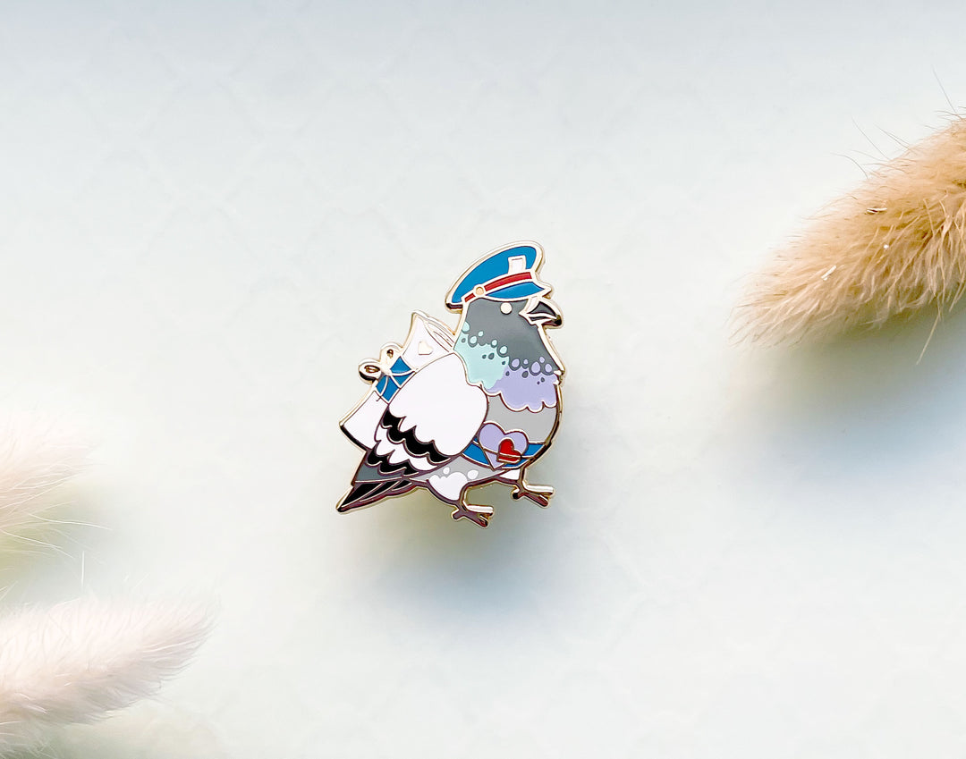 Love Letter Messenger Pigeon Enamel Pin