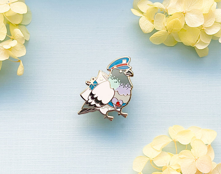 Love Letter Messenger Pigeon Enamel Pin