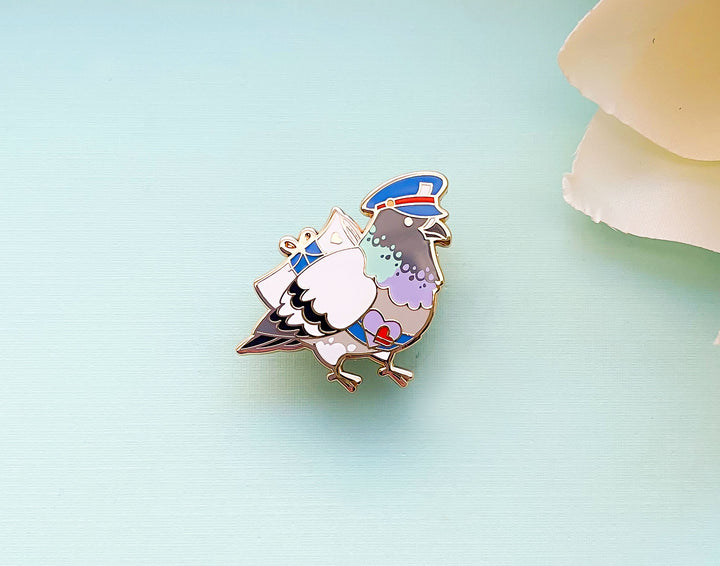 Love Letter Messenger Pigeon Enamel Pin
