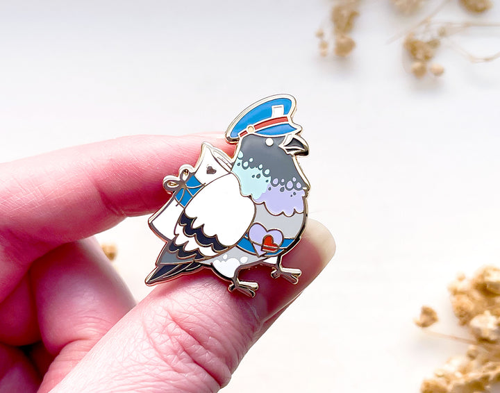Love Letter Messenger Pigeon Enamel Pin