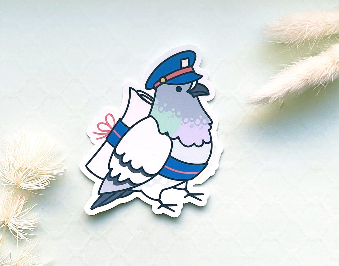 Love Letter Messenger Pigeon Opaque Vinyl Sticker