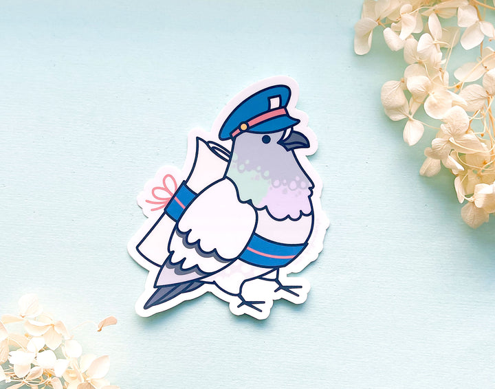 Love Letter Messenger Pigeon Opaque Vinyl Sticker