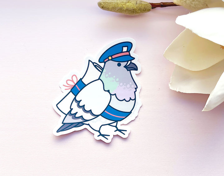 Love Letter Messenger Pigeon Opaque Vinyl Sticker