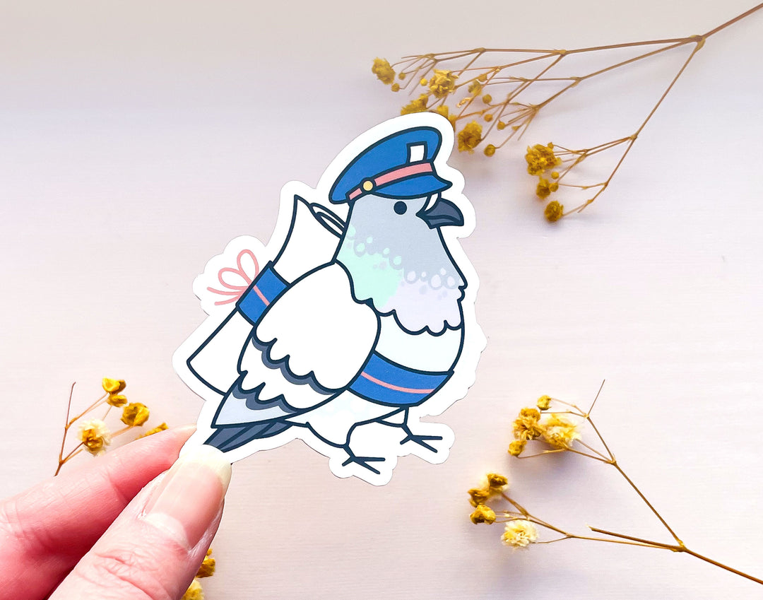 Love Letter Messenger Pigeon Opaque Vinyl Sticker