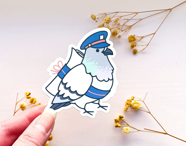 Love Letter Messenger Pigeon Opaque Vinyl Sticker