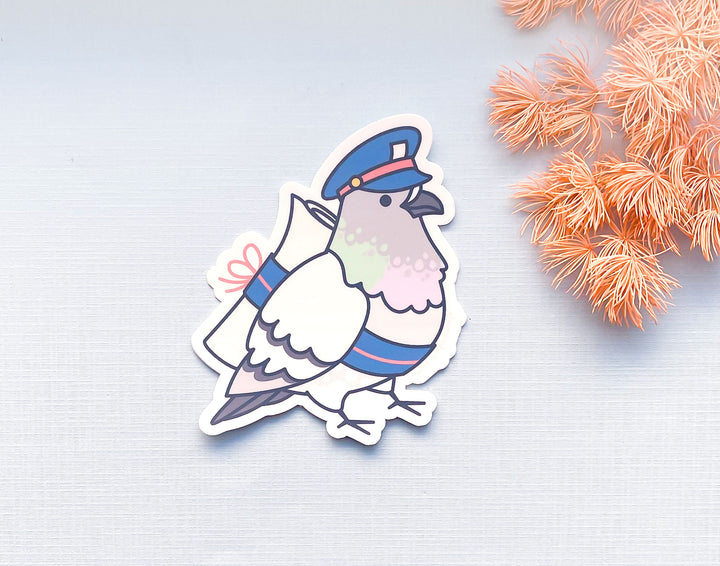Love Letter Messenger Pigeon Opaque Vinyl Sticker