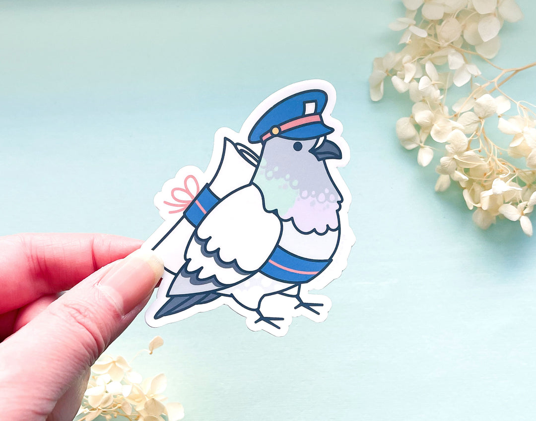 Love Letter Messenger Pigeon Opaque Vinyl Sticker