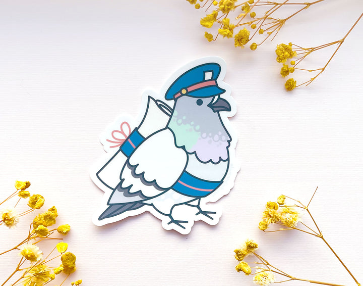 Love Letter Messenger Pigeon Opaque Vinyl Sticker
