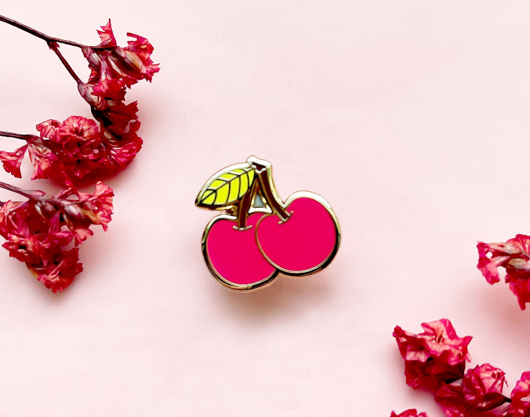 Mini Cute Cherries Enamel Pin