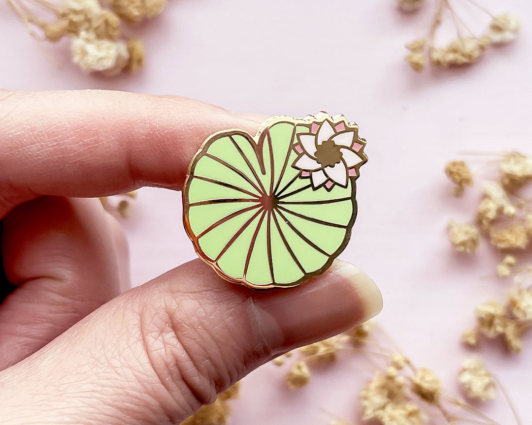 Mini Water Lily Pad Enamel Pin