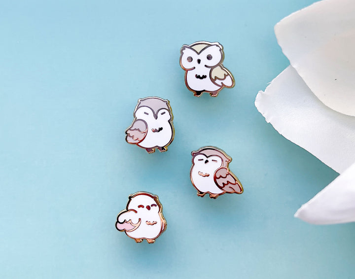 Mini Owls Board Filler Enamel Pin Set